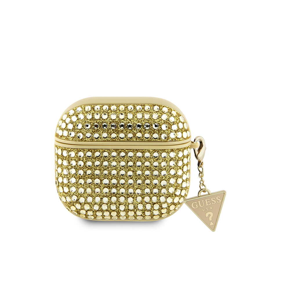 Guess Airpods 4 Orjinal Lisanslı Parıltılı Taş Kaplamalı Üçgen Logo Süs Zincirli Airpods Kılıfı Guess Airpods 4 Orjinal Lisanslı Parıltılı Taş Kaplamalı Üçgen Logo Süs Zincirli Airpods Kılıfı